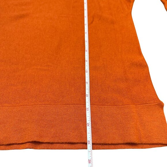 Chico's Sweater Size 3 XL Orange 3/4 Sleeve Touch of Cashmere Shirt Top - Picture 9 of 11